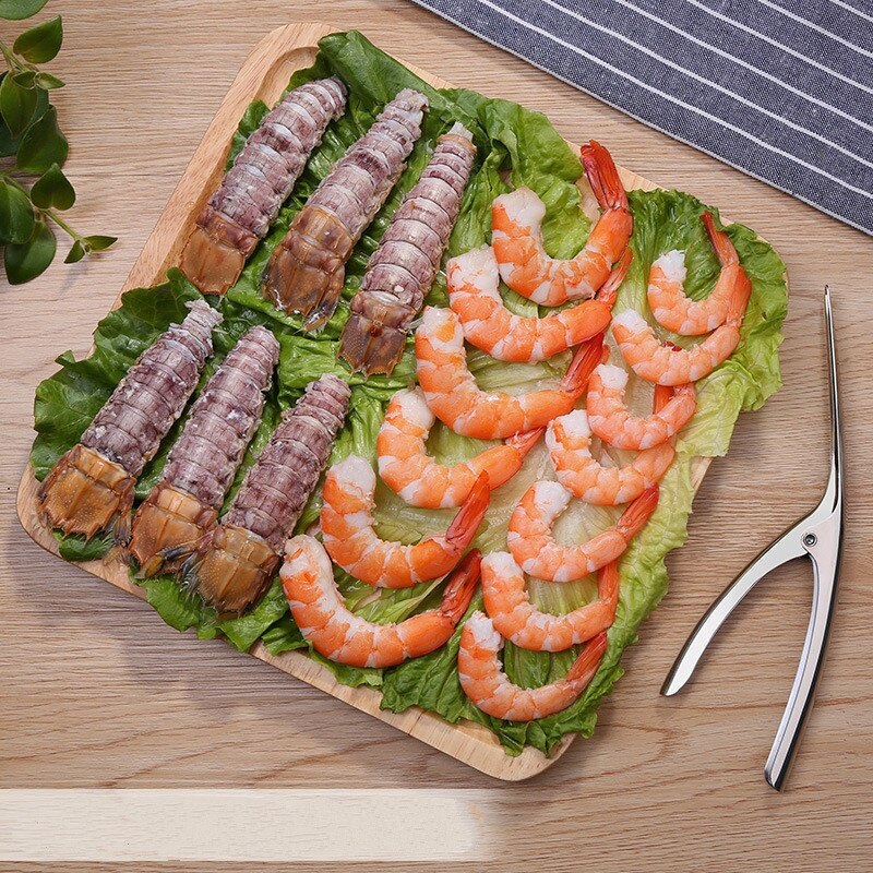 Éplucheur de crevettes acier inoxydable crevette épluche de homard dispositif d'épluchage de coquille de homard cuisine créative fruits de mer outils Gadgets de cuisine