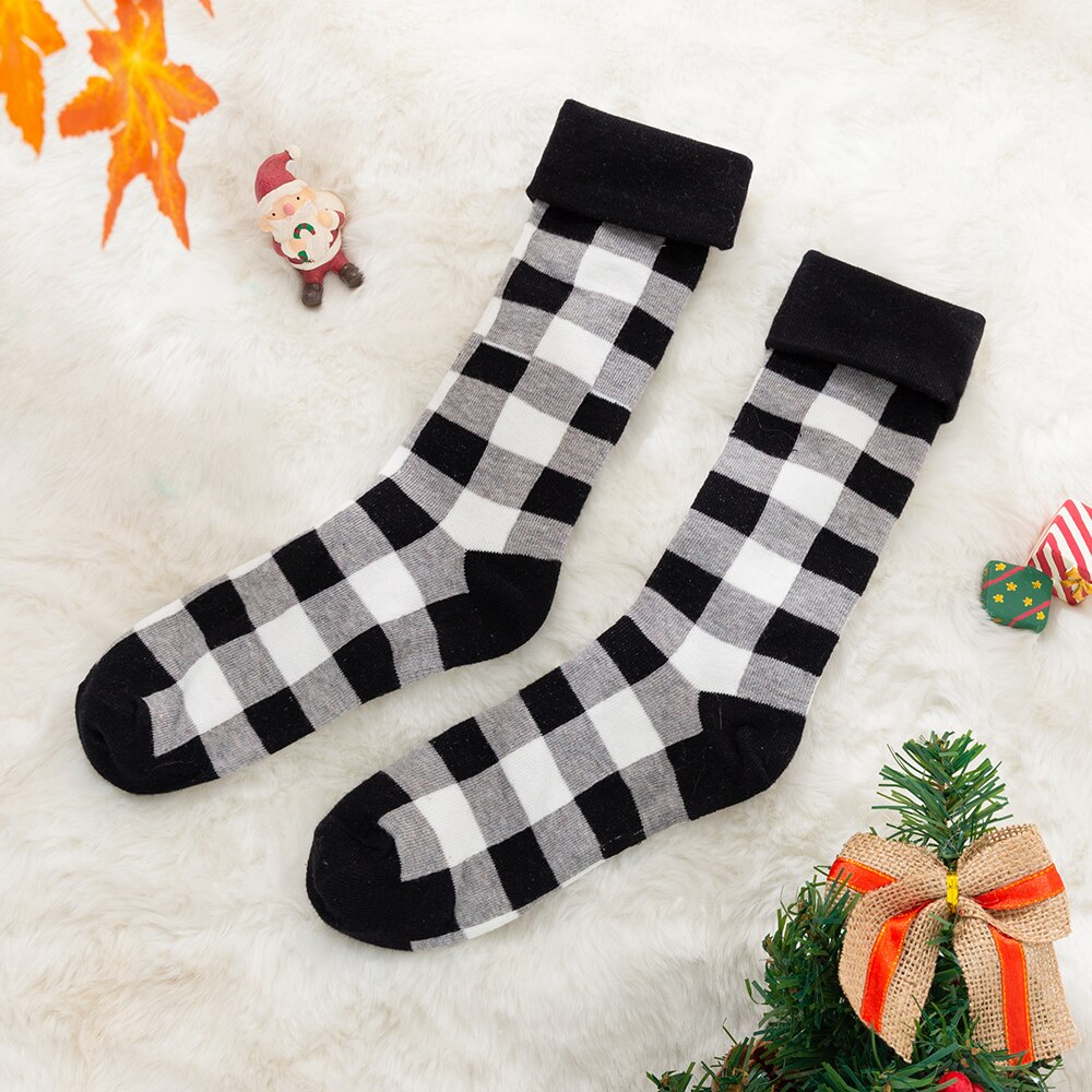 Ouder-kind Sokken Kerst Gedrukt Unisex Volwassen Mannen Vrouwen Kids Baby Lange Katoenen Warme Sokken Familie Bijpassende Kerst Sokken: B Kids (3-5 Years)