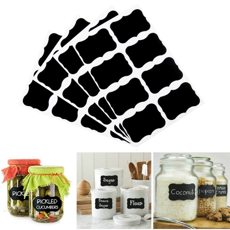 DIY Waterproof Kitchen Spice Labels Sticker Jar Sticker Removable Organizer Storage Bottles Jars Self Adhesive Kitchen Stickers
