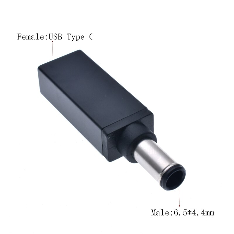 Usb 3.1 usb-c type-c bus  to 5.5 x 2.5mm 7.4 x 5.0mm 4.5 x 3.0mm dc strømforsyning stik konverter bus med pd simulation trigger: 6.5-4.4