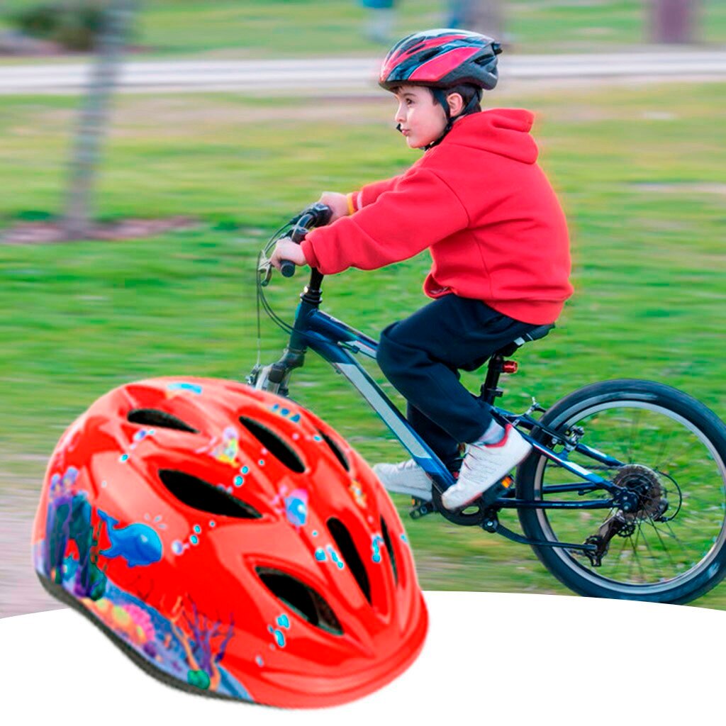 Kids Ultralight Bike Helmet Eco-friendly Shock-Release Easy Adjusted Bicycle Helmets Cycling Safety Accessories For Boys Girls: RD