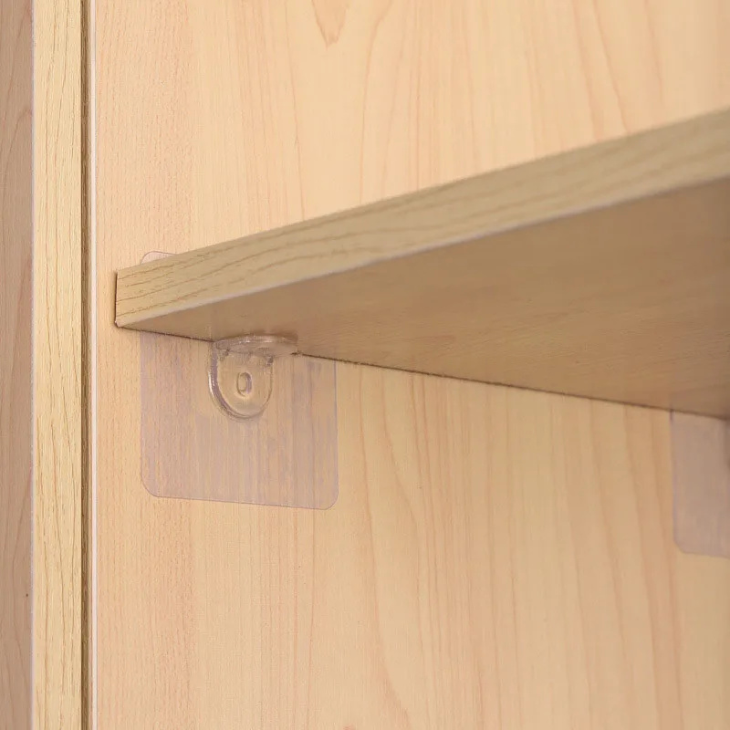10pcs Adhesive Shelf Support Pegs Shelf Support Adhesive Pegs Closet Cabinet Shelf Support Clips Wall Hangers Strong Holders