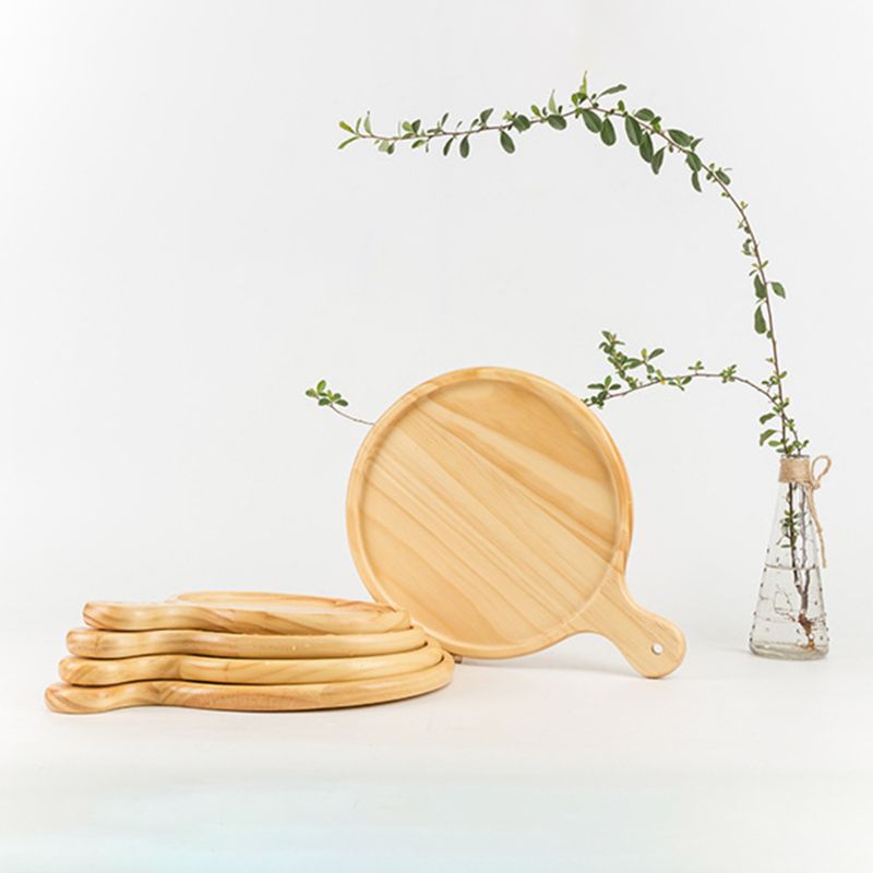 6/8/9/10/12 Inch Wooden Pizza Board with Handle Baking Tray Cutting Board Platter Plate Bakeware Tools