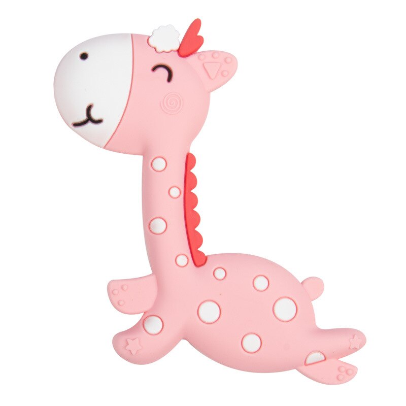 Baby BeißRing Giraffe Baby Beruhigende Beißen freundlicher Molaren Spielzeug Kleinkind Spielzeug Für Neugeborene Geburt: Rosa