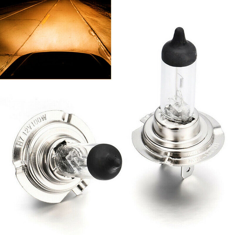 100W Halogen Bulb Low/high beam DC 12V Headlight Set Parts Replacement