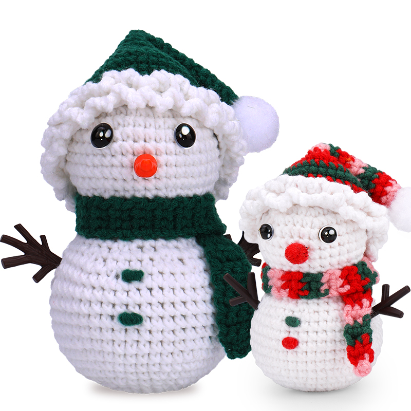 MIUSIE Kit de iniciación de ganchillo navideño, kit completo de tejido artesanal con hilos de ganchos de ganchillo, tutoriales de vídeo para de bricolaje: Borgoña