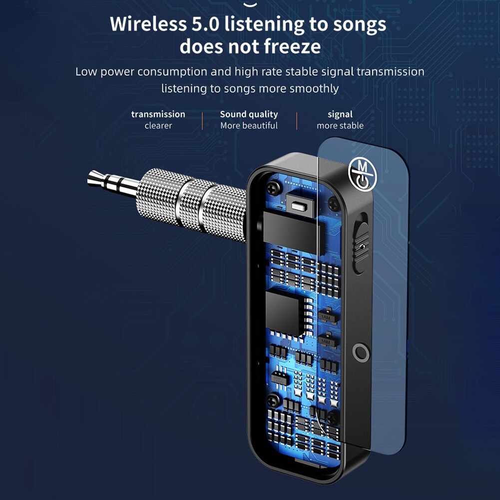 USB Stereo Musik Wireless Adapter 2 in 1 3.Car Kit 5mm Bluetooth Adapter Wireless Audio AUX Sender Empfänger