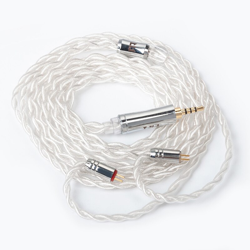 TRI Through 4 Core High purity 5N Single Crystal Copper winding cable 2pin/MMCX/QDC/TFZ with 2.5/3.5/4.4 Connector KS2: 2 pin 2.5mm