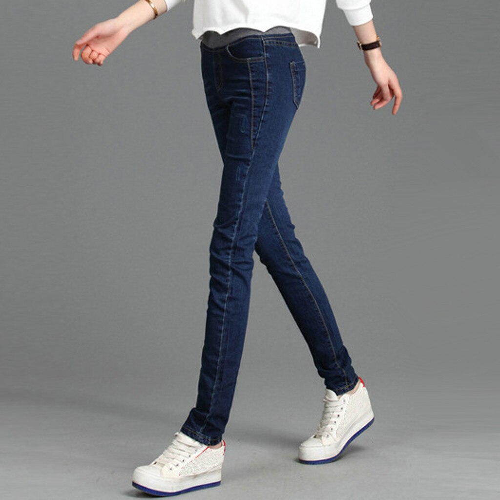 Jean Skinny en velours pour femmes, pantalon taille haute, élastique, , Vintage, Jean Jean crayon épais d'hiver, , # g3