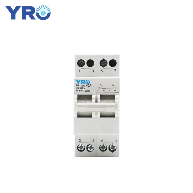 2P 40A 63A MTS Interruptor de transferência manual de energia dupla Disjuntor de intertravamento