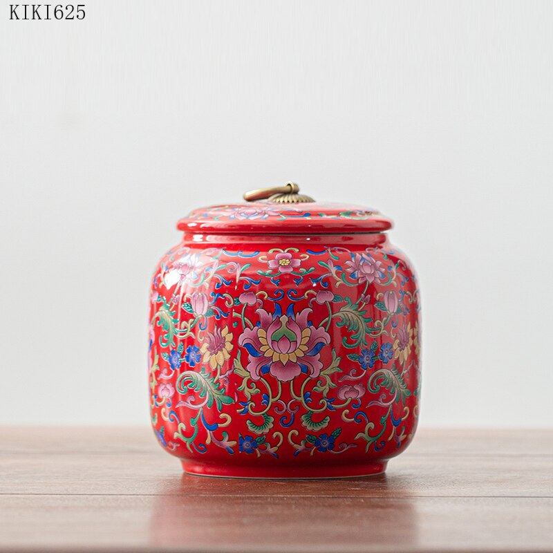 Chinese Style Blue and White Porcelain Tea Box Home Candy Nut Sealed Storage Jar Ceramic Candy Storage Jar Home Decor