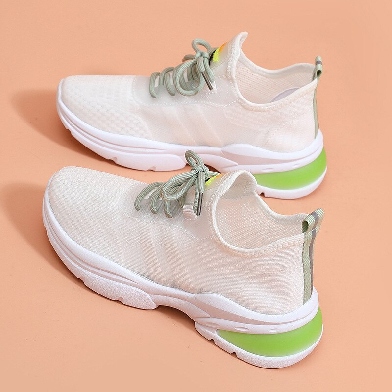 Naisten tennarit isä alusta paksut valkoiset urheilukengät harajuku mesh litteä kori kävelykengät zapatos deportivos mujer