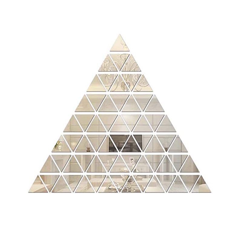 Autocollants muraux en forme de Triangle, 100 pièces, étiquette décorative pour la chambre d'un enfant et le salon, Sticker mural bricolage pièces