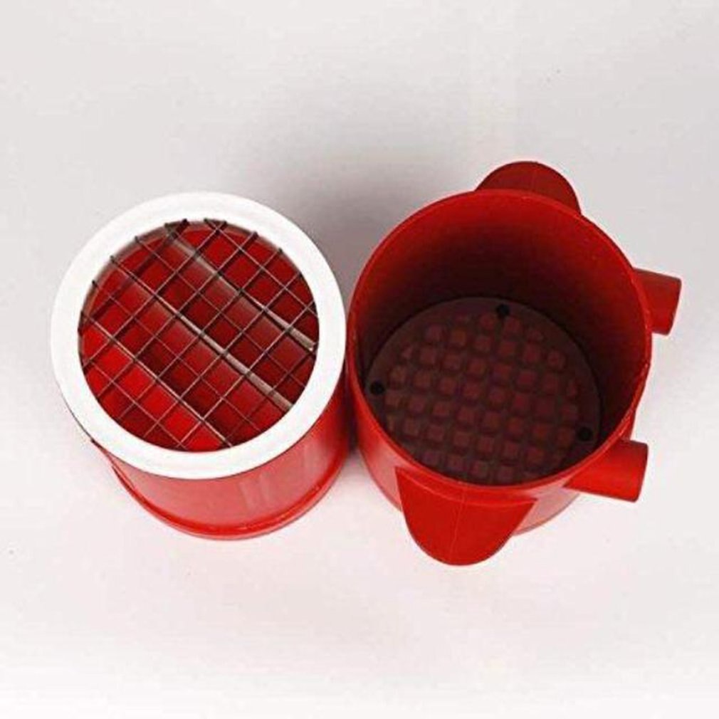 Cortador de patatas fritas de cobre, máquina para cortar patatas fritas, recipiente para microondas, 2 en 1, sin freír