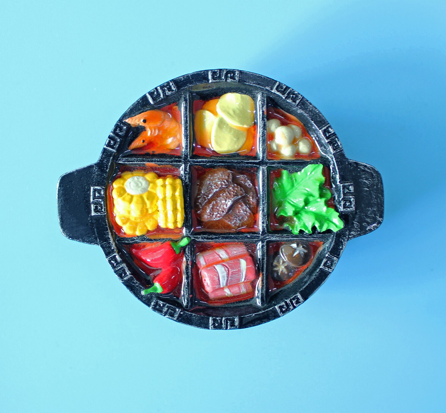 Creatie Fasion 3D Gifs Refrigerator Magnetic Sticker Simulation Chinese Food Polyresin Fridge Magnet Souvenir Message Holder: Green