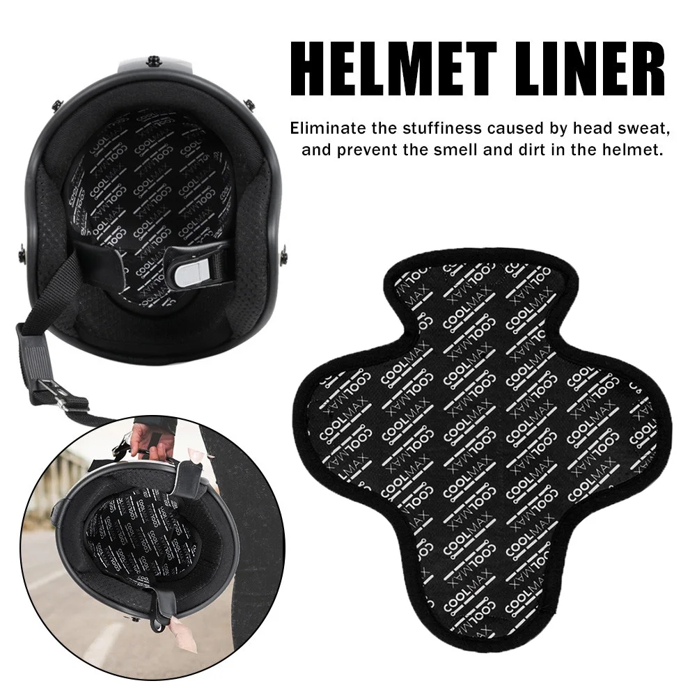Capacete de motocicleta inserção forro almofada almofada de secagem rápida respirável suor wicking capacete isolamento forro almofada