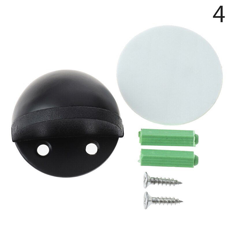 Spiker-fri, ikke hulling klistremerke skjult rustfritt stål gummidørstopper dørk holdere fangst gulv monterte dør kork 45*26mm: 4