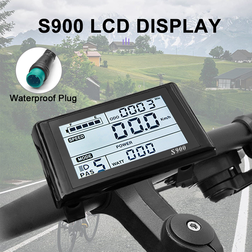Electric Bike S866 Display S900 UKC1 M3 M5 LCD Panel Screen with SM/Waterproof Plug Matching JN controller Bicycle Accessories: Dark Khaki