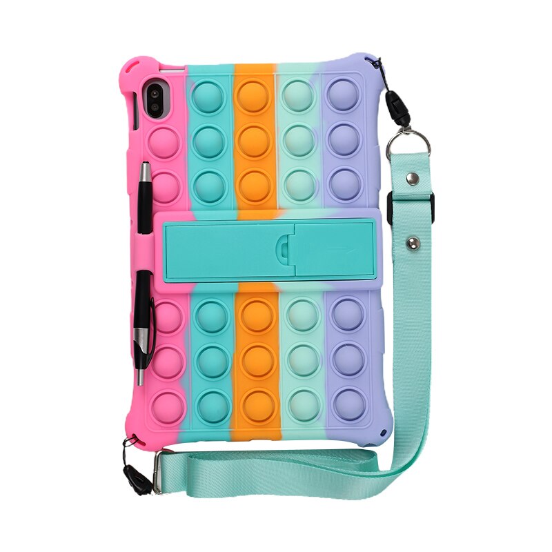 For Tablet Nokia T20 T 20 10.4" Case Soft Silicone Protective Stand Cover For Funda Nokia T20 TA-1392 TA-1394 Tablet Kids: Colorful Pink-SP