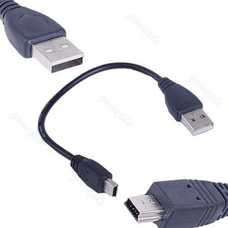 Short 0.18m USB 2.0 A To Mini B Cable – Data Sync & Charging – 5-Pin 18cm