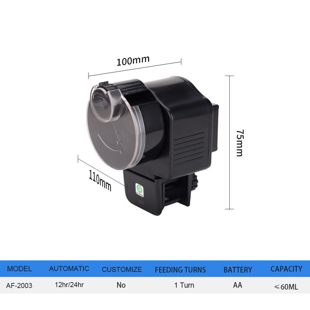 Adjustable Automatic Aquarium Timer Auto Fish Tank Pond Food Feeder Feeding with LCD Aquarium Tank Automatic Fish Feeder: AF 2003