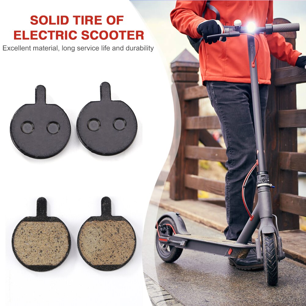 1 Pair 10 inch Electric Scooter Resin Disc Brake Pads for Kugoo M4 Kick Scooter Replacement Parts Friction Plates Black