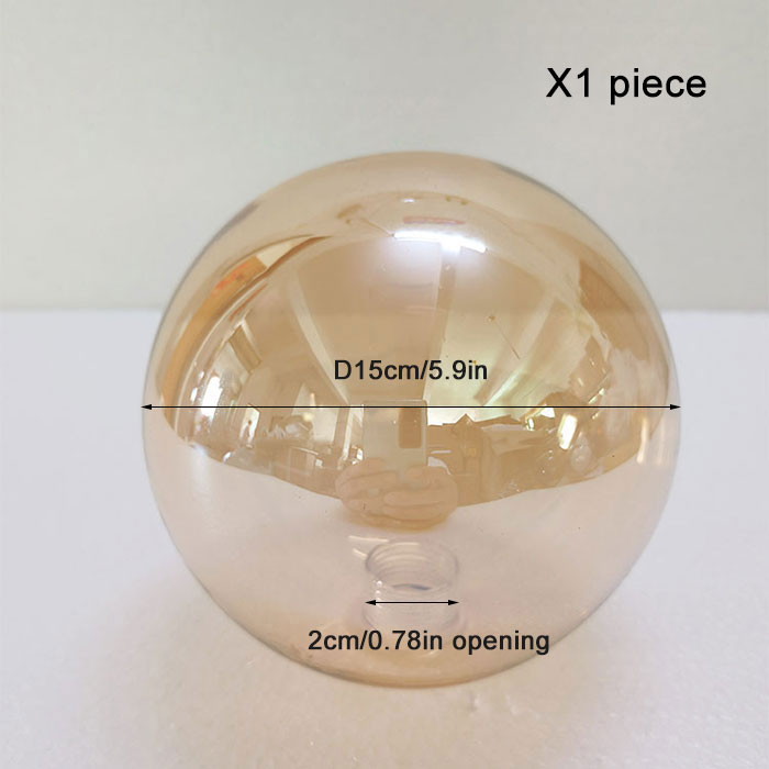 D10cm D12cm D15cm Rauch G9 Glas Lampenschirm Ersatz mit 2cm Öffnung Cognac Bernstein Grau Grau Globus G9 Schattenabdeckung für Teile: Rot