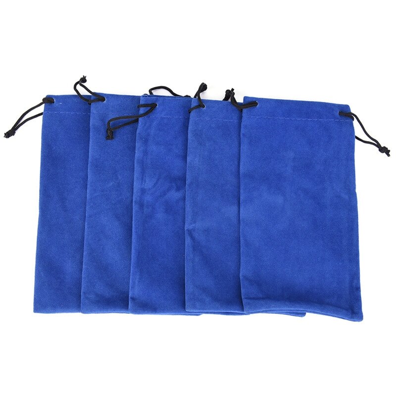 Bolsa de terciopelo para gafas de sol, estuche muy suave con cordón, 10 unids/lote: Royal Blue