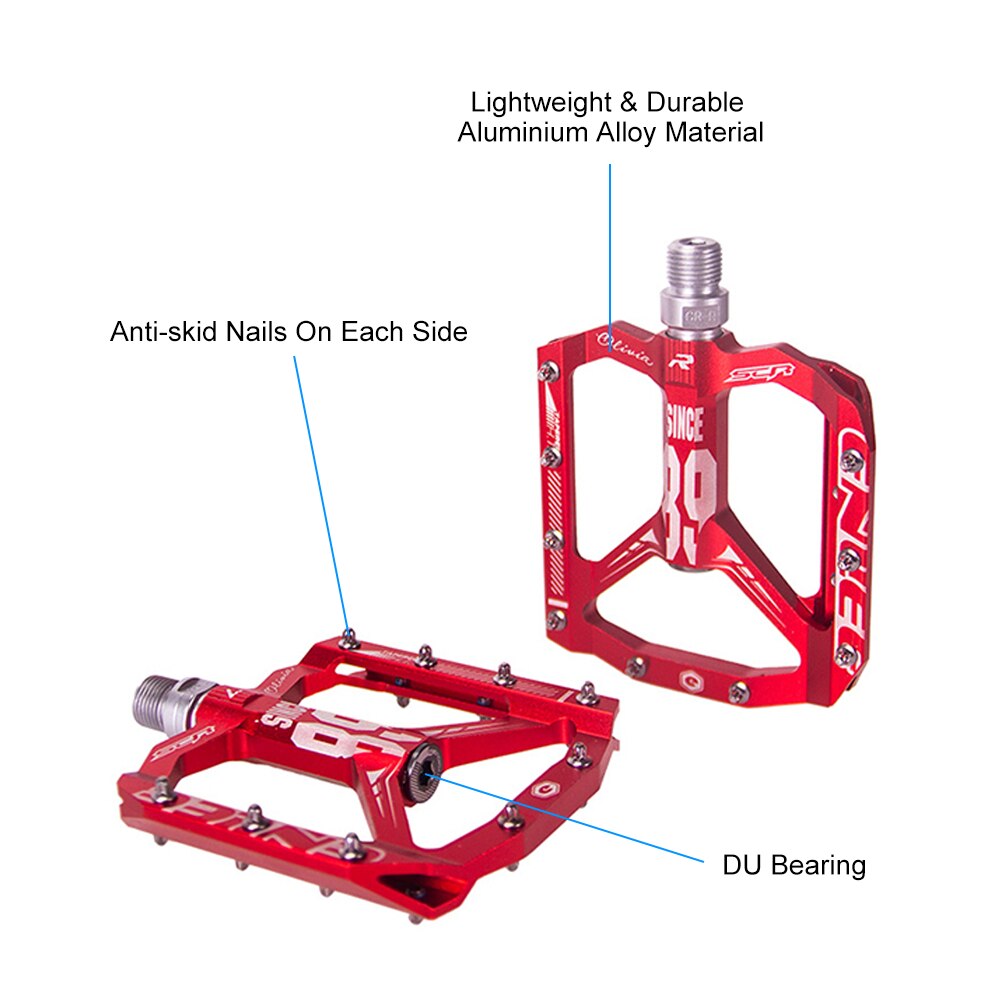 Aluminium Platte Fiets Platform Pedalen Mtb Pedalen Mountainbike Pedalen Fiets Pedaal