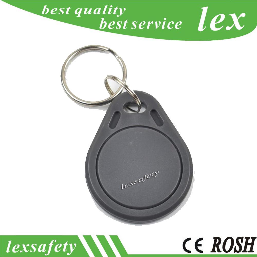 100 pçs/lote hf m1 f08 keyfobs 13.56 mhz iso14443a rfid ic freqüência chaveiro fm1108 cartão passivo botão de controle acesso: Grey