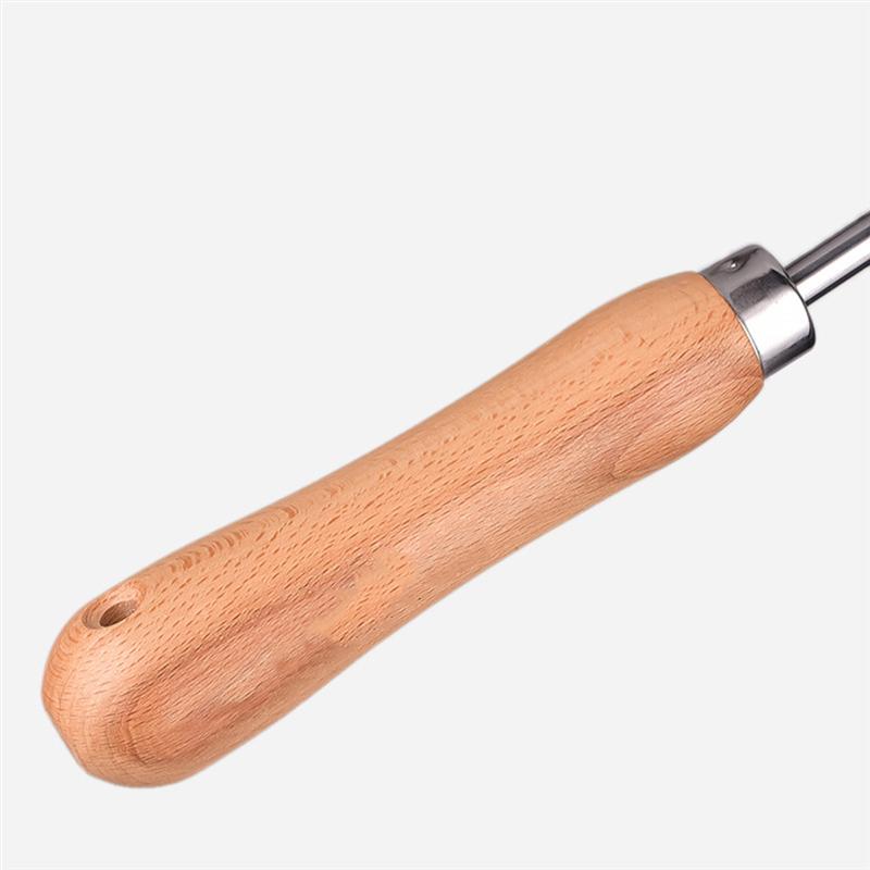 1Pc Rvs Tuin Hark Cultivator Tuin Tool Houten Handvat Kleine Mini Hark (Willekeurige Teken)