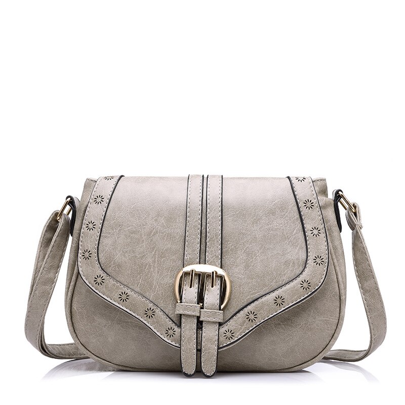 LOVEVOOK frauen umhängetasche weibliche aushöhlen sattel tasche PU damen schulter tasche frauen umhängetaschen kleine geldbörsen: Light Gray