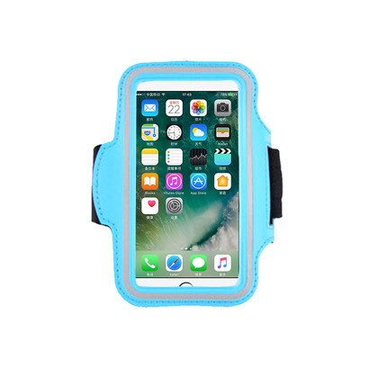 Running Sports Phone Case on Hand Mobile Holder Armbands For Airpods Pro iPhone 11 XS Max 7 Plus Samsung S20 Zipper Bag Arm Band: blue 