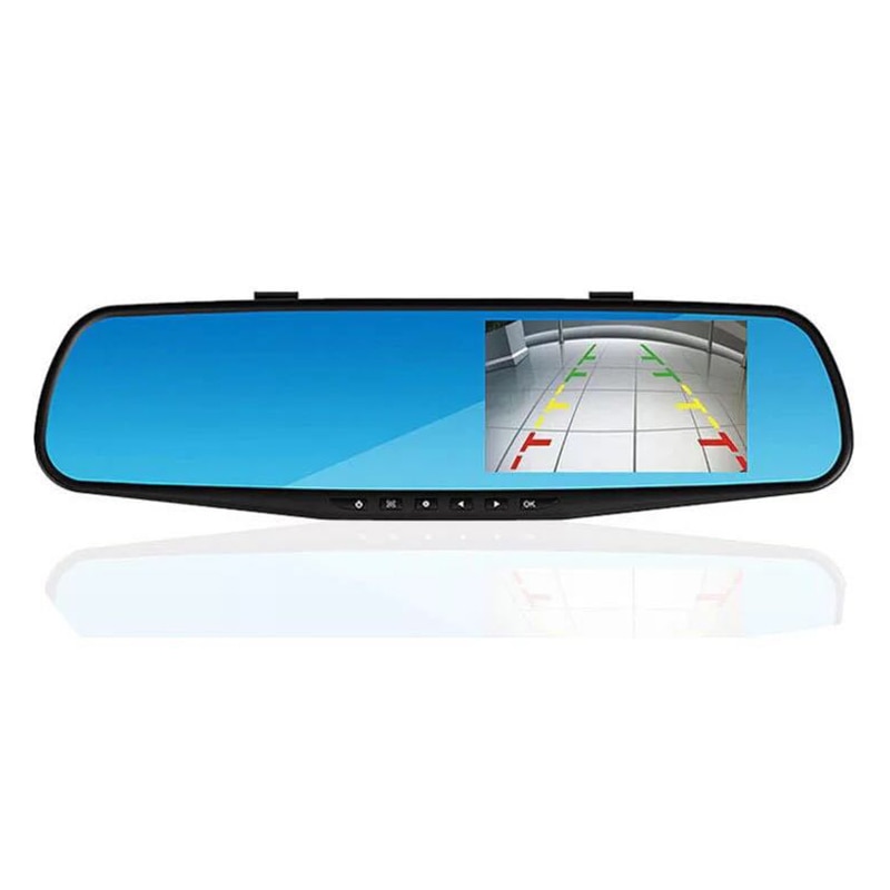 Lcd dvr video dashcam recorder 1080p fhd camera voor achter duals lens rijrecorder autostyling