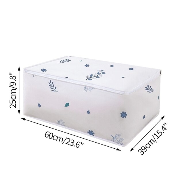 Home Closet Clothing Quilt Storage Bags Foldable Clothes Sweater Organizer Box Large Capacity Cabinet Container Sorting Pouch: Leaves M