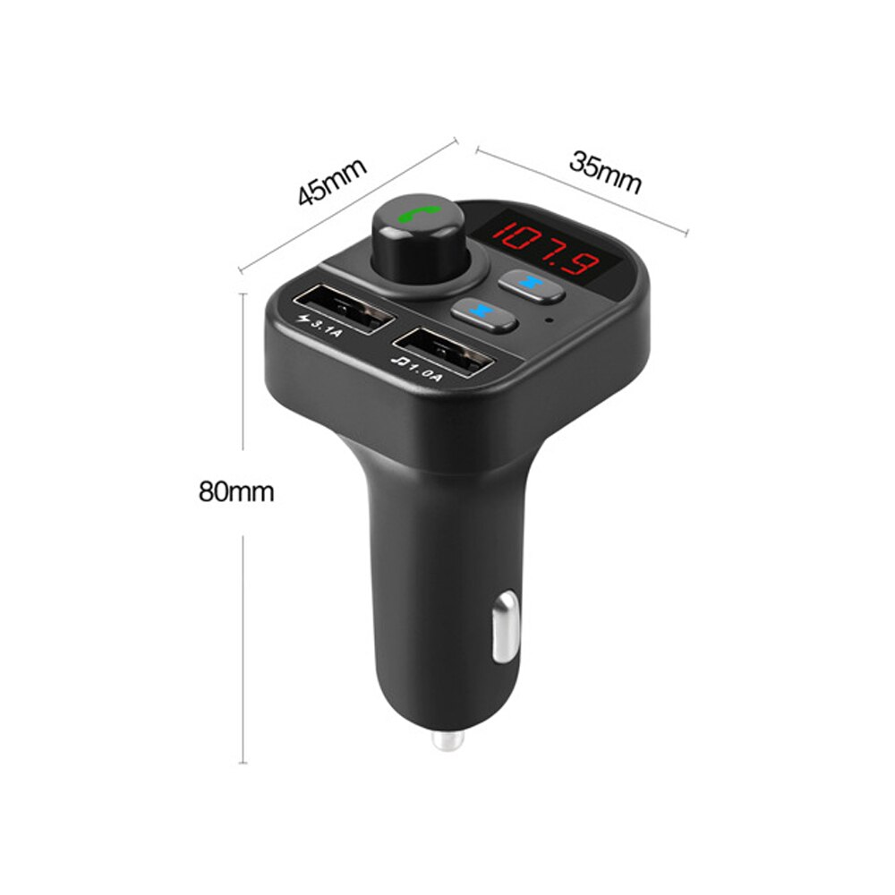 1 PC Bluetooth 5.0 Car FM Transmitter MP3 Player Wireless Hands free Radio Adapter Car Kit USB Charger Car Accessories