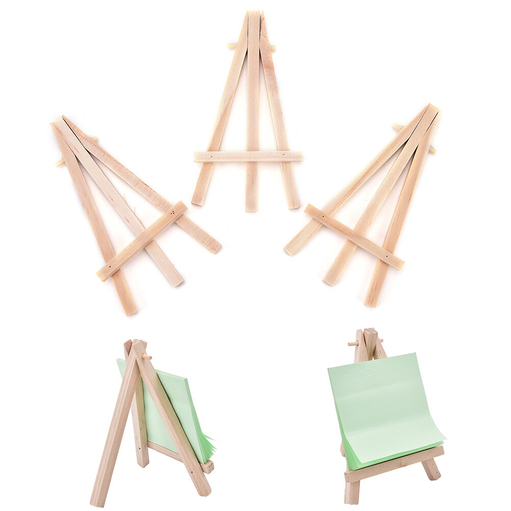 1Stck Holz Mini Künstler Staffelei Holz Hochzeit Tisch Karte Stand Anzeige Halfter Für Party Dekoration 12,5 x7cm
