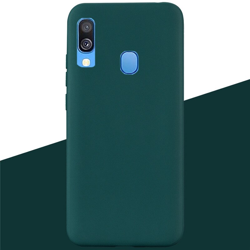 For Samsung A40 Case Silicone Cover Soft TPU Phone Case For Samsung Galaxy A40 A 40 A405 SM-A405F A405F Silicon Case Coque Funda: 14 Dark Green