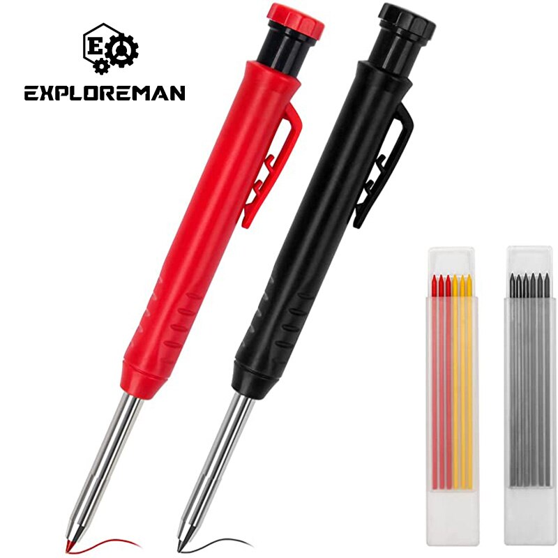 Solid Carpenter Pencil Set Construction Carpenter with Pencil Sharpener Mechanical Drawing For Woodworking Tools