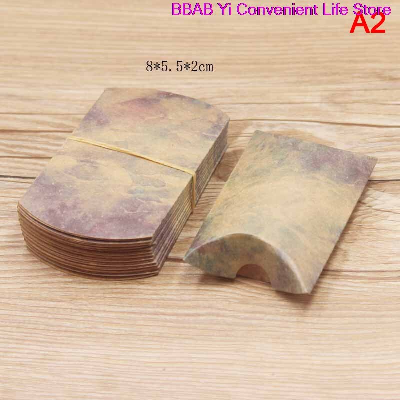 Caja de papel Kraft en forma de almohada, 10 Uds.: A2