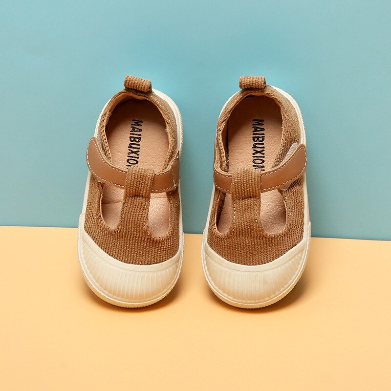 Spring Autumn T-Straped Leisure Cloth Shoes 1-3 Years Old Baby Girls Shoes First Walkers Toddler Shoes Children&#39;s Flats: beige / EU16 (inner 12cm)