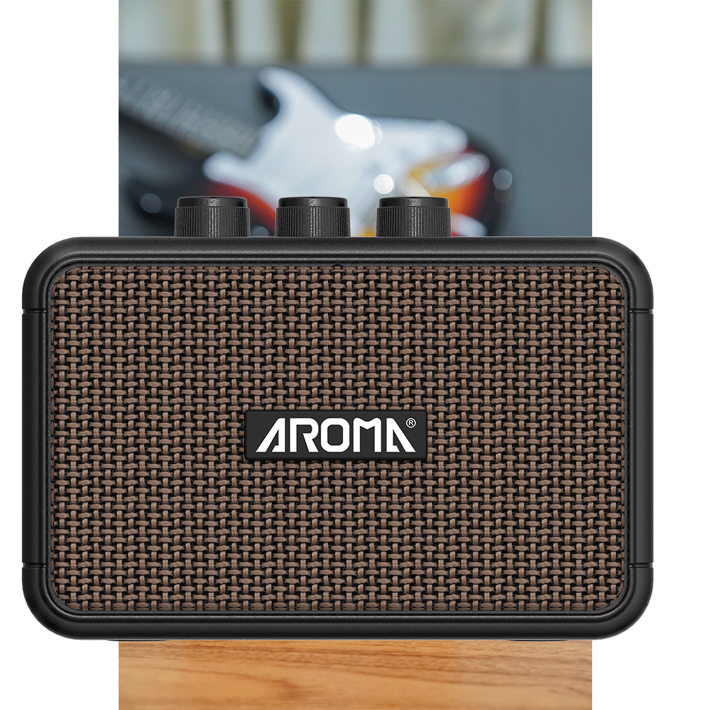 Aroma AG-04 Bluetooth Guitar Amp｜5W Portable Mini Amplifier｜Wireless Speaker for Electric/Acoustic Guitar FCC/CE Certified 🎸