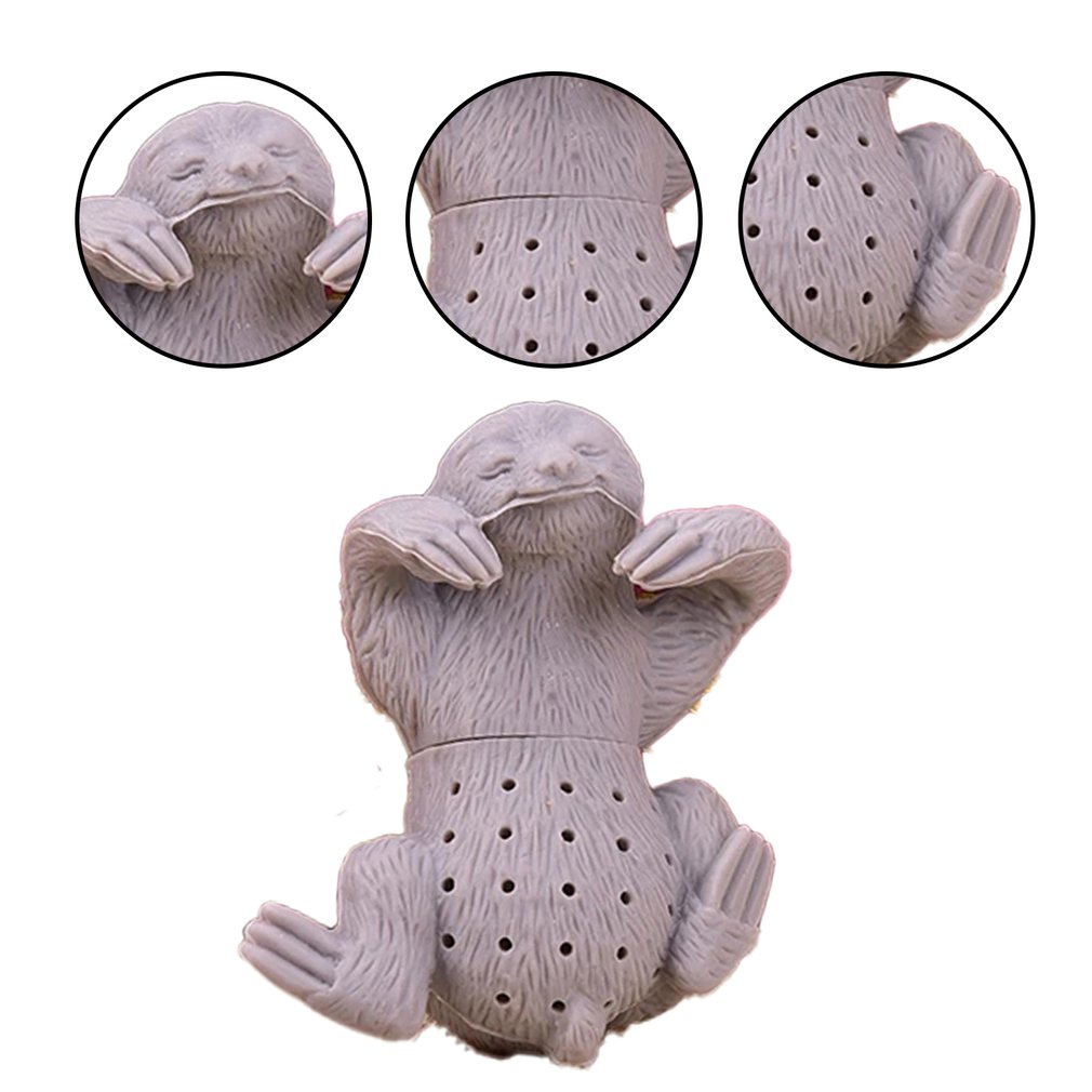 Silicone Thee-ei Creatieve Luiaard Veiligheid Vorm Theezakje Filter Theezeefje Voor Thee Pot Kopje Thee Gereedschap Accessoires