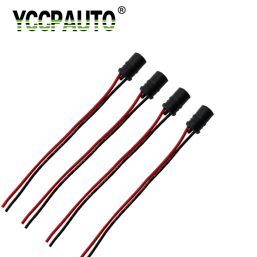 Yccpauto  t10 w5w lamphållare glödlampor adapter sockel led ljus plast biltillbehör kontakt 4 st