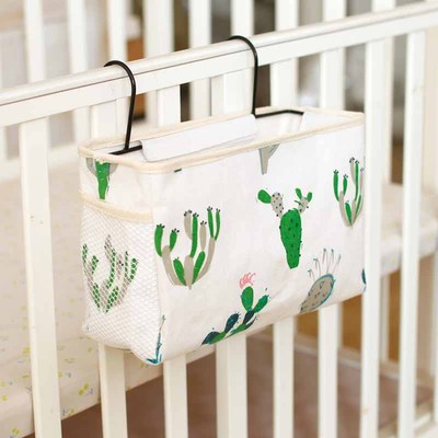 Crib Accessoires Tas Opslag Houder Bed Organizer Nachtkastje Opbergtas Wieg Bed Side Pouch Opknoping Organisator Nappy Houder Zakken: 11