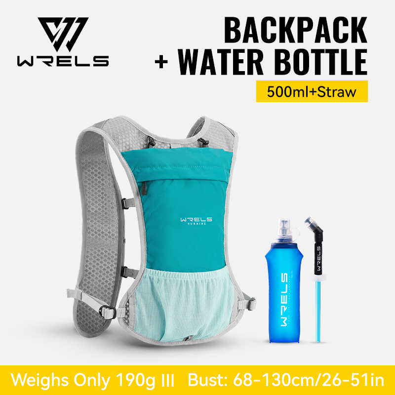 WRELS Hydrations-Rucksack mit Wasserblase, Trinkweste für Männer und Frauen, für Marathon-, Trailrunning, Radfahren und Wandern: violette Farbe