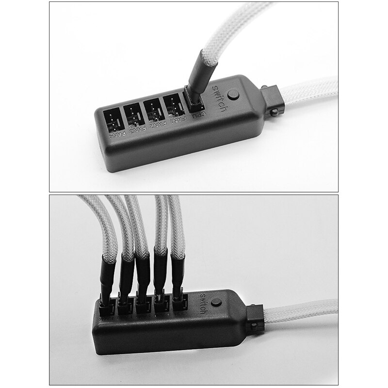 1 To 5 4Pins Fan Hub Case Chassis 12V Cpu Rgb Cooler Splitter for Cooler Case Chassis Cooling Fan Power