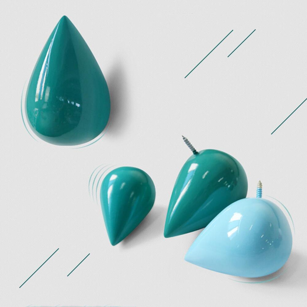 Water Shape Hook Hanger Home Wood Wall Hanger Bathroom Door Coat Hanger Hat Single Hook Holder for Home Decor