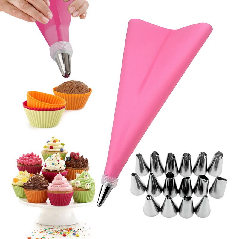 Cake Decorating Kit Levert 18 Stks/set Taart Decoreren Gereedschappen Bakken Keuken Accessoires Cake Decorating Supplies: Pink