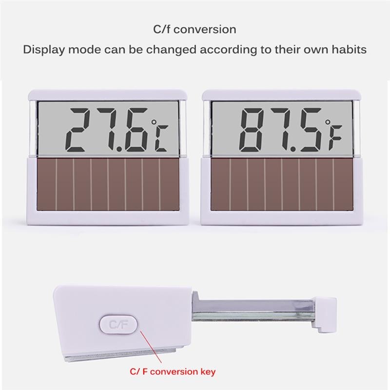 Digitale Aquarium Thermometer Celsius Fahrenheit Schakelbare Thermometer Zonne Aquarium Thermometer Temperatuur Meten Tool